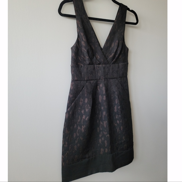 BCBG Black-Brown Cocktail Dress - Size 0 - Picture 3 of 16